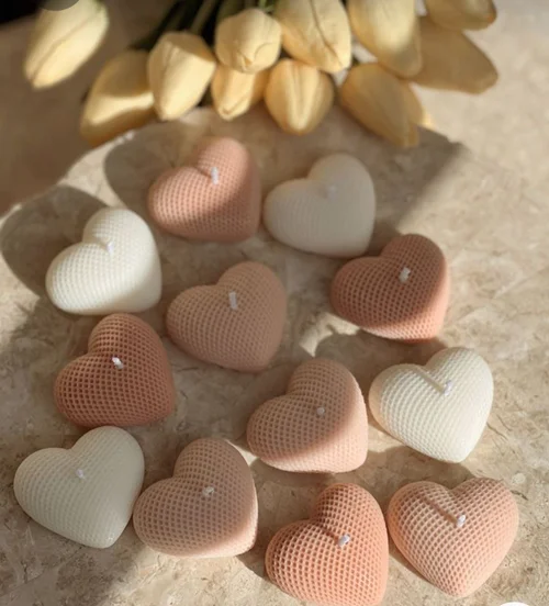 شمع طرح قلب مشبک