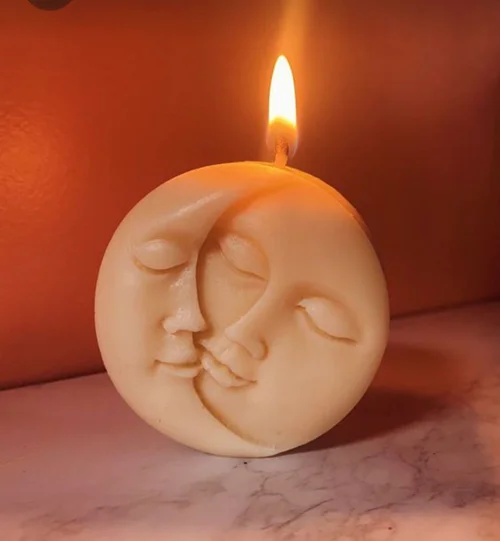 شمع طرح خورشید و ماه