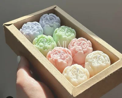 شمع طرح پیونی