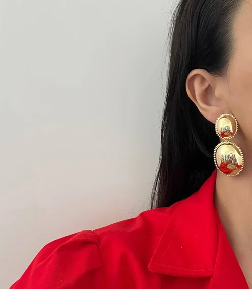 گوشواره طلایی طرح stylish