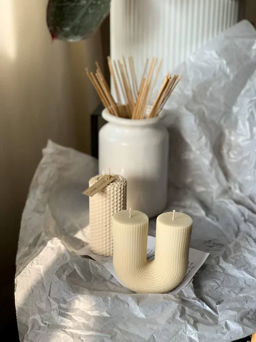 ست شمع طرح یو و بیزوکس