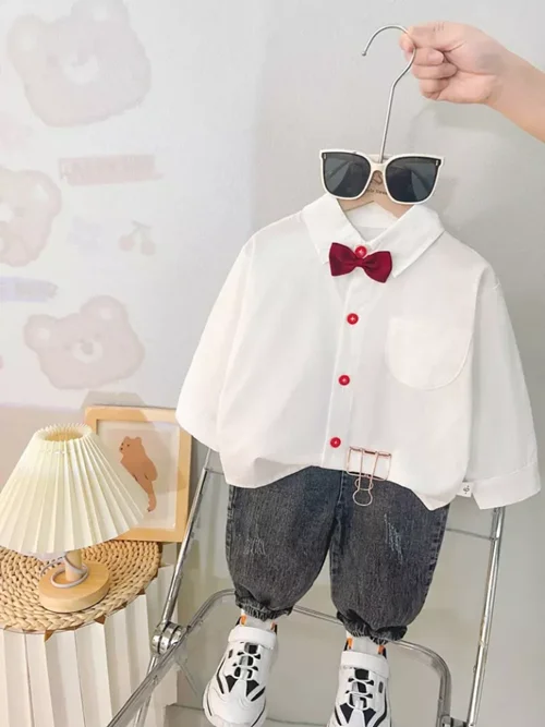 پیراهن پسرانه سفید