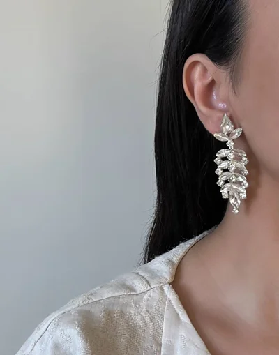 گوشواره جواهری طرح انگور